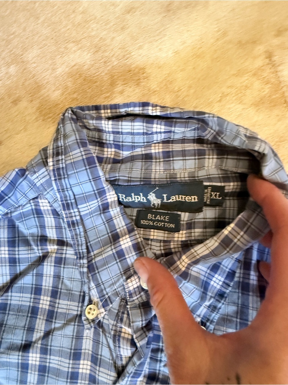 Ralph Lauren Blake Plaid Button-Down Shirt - Blue